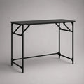 Scrivania rettangolare in MDF nero con struttura in acciaio verniciato 140 x 60 x 75 cm